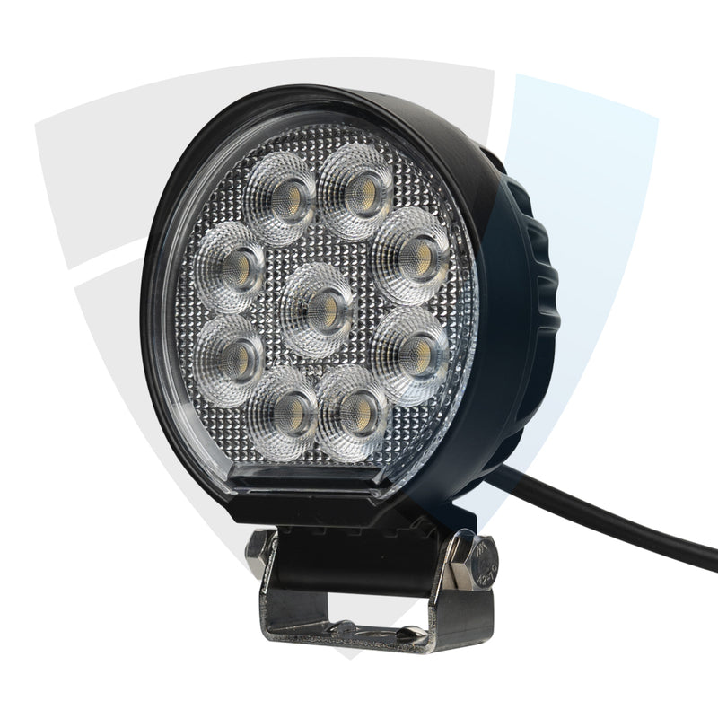 36W(2880Lm) 10-30V 24 OSRAM LED Work Light, IP68/IP69K, 105/105/52 mm, CE, ROHS, Emark E9 R10, CISPR 25 Class 4, black, cool white light 5700K