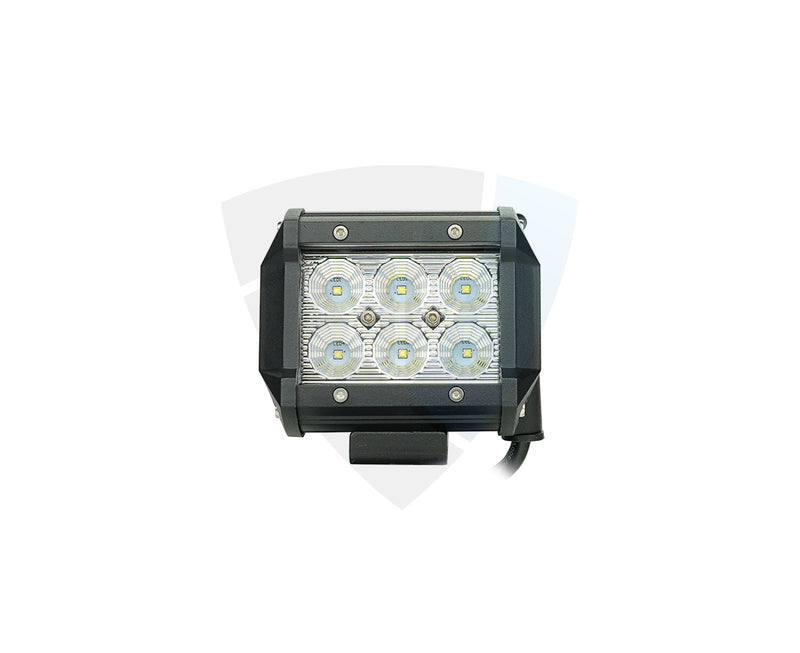 Встраиваемая лампа 18W(1300Lm) 10-30V 6 LED CREE, IP67, 96x80x65mm, рассеянный свет