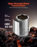 VEVOR 70 gab. uzgaļu un sprūdrata komplekts, 6,4 mm piedziņa, SAE un metriskie dziļie un seklie uzgaļi, Cr-V tērauds, ar bitēm, piederumiem un uzglabāšanas koferi, auto remontam