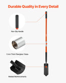Траншейная лопата 10,4 см Прочное лезвие с фиберглассовой ручкой и нескользящей рукояткой 142,5 см