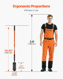Траншейная лопата 10,4 см Прочное лезвие с фиберглассовой ручкой и нескользящей рукояткой 142,5 см