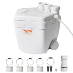 VEVOR saimniecības izlietnes drenāžas sūkņa sistēma 200 W, plūsma līdz 5700 l/h, pacelšanas augstums 5,5 m, 38 mm izplūde, zema trokšņa līmeņa un pret koroziju izturīgs sūknis villām, pagrabiem, veļas mašīnām, izlietnēm un bāriem