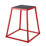 Plyometrisko lēcienu kastu komplekts 30/46/61/76 cm, tērauda neslīdošas platformas mājas treniņiem, sarkanas