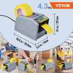 VEVOR Zcut-9 automatic tape dispenser with 6 preset cutting lengths | tape width 6-60 mm
