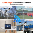 7 in 1 Wi-Fi laika stacijas ar bezvadu āra sensoru un 178 mm TFT displeju