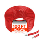 VEVOR saules paneļu pagarinājuma kabelis 30,48 m, 6 mm² / 10 AWG, IP67 ūdensizturīgs PV kabelis mājas, kuģu un kemperu saules paneļiem, sarkans