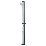 VEVOR 35 l ar sauli apsildāma āra duša ar 195 cm dušas galvas augstumu, brīvi stāvoša, ar kāju krānu un ziepju plauktu, karstā un aukstā ūdens regulēšana, piemērota dārzam, baseinam un pludmalei, melna/sudraba