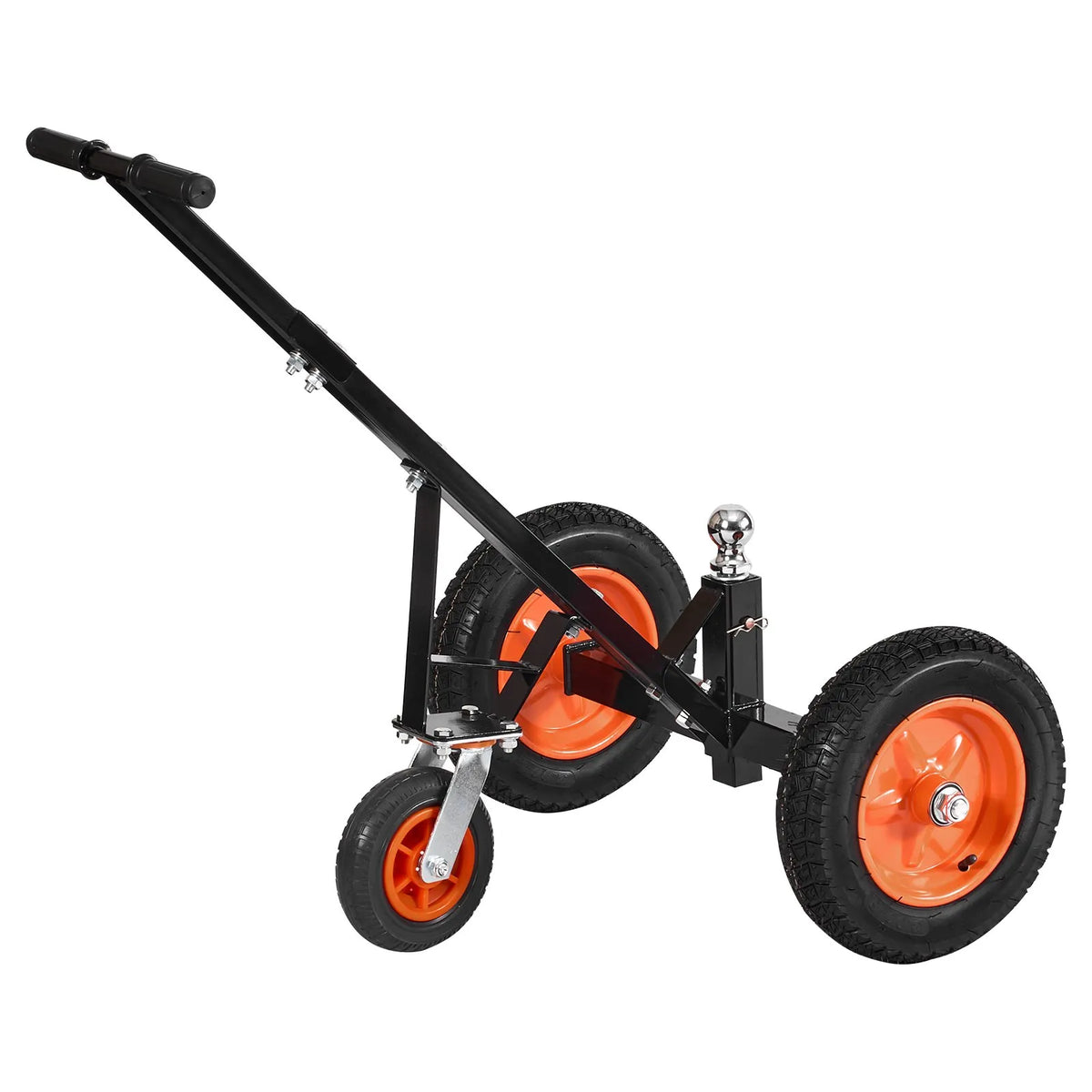 Piekabes pārvietošanas ratiņi, kravnesība 453 kg, regulējams augstums 42,4–55,8 cm, 50 mm sakabes lodveida gals, 35,5 cm riepas