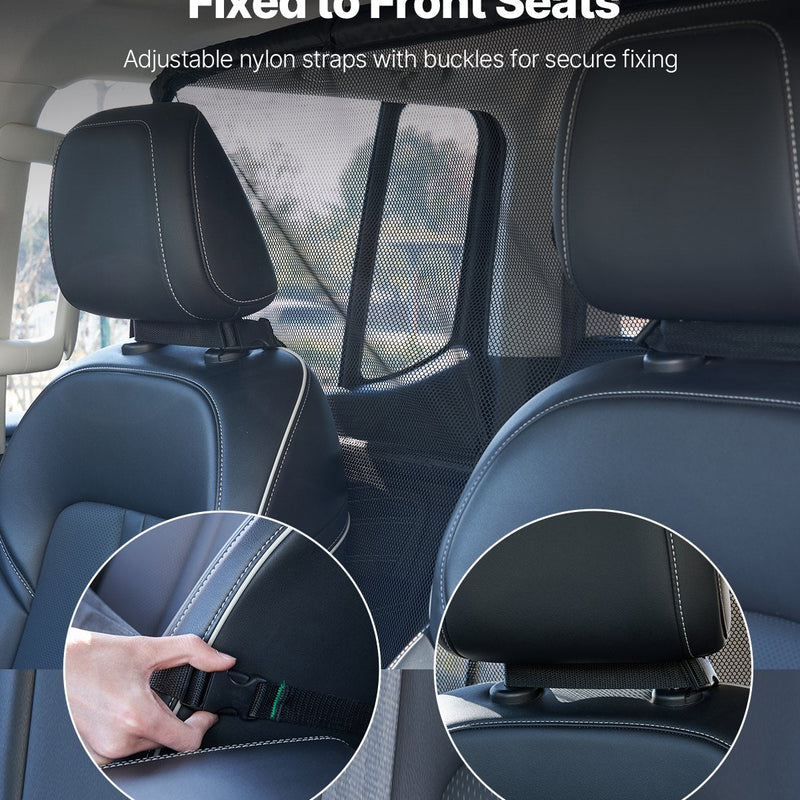VEVOR suņa auto barjera, 1270 mm plaša, priekšējo sēdekļu uzstādīšana, auto dalītājs SUV
