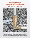 VEVOR salizturīgs dārza hidrants 1 m garums, 30 cm ierokamais dziļums, izturīgs čuguns