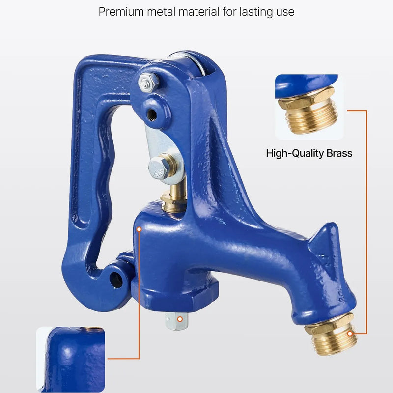 Āra krāna sala izturīgs aizvietošanas vārsts (zils) – pret aizsalšanu paredzēts hidranta galvas mehānisms