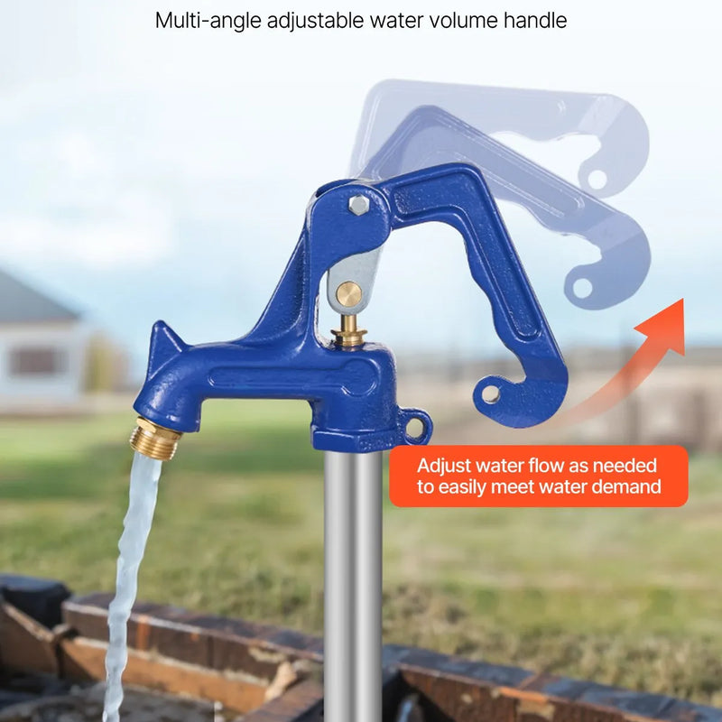 Āra krāna sala izturīgs aizvietošanas vārsts (zils) – pret aizsalšanu paredzēts hidranta galvas mehānisms