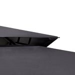 Grila nojume, 2,43 × 1,5 m āra BBQ nojume ar divslāņu jumtu, pulverkrāsota tērauda terases nojume ar 2 sānu plauktiem un 8 āķiem, grilēšanas nojume terasei, pagalmam, dārzam vai piknikam