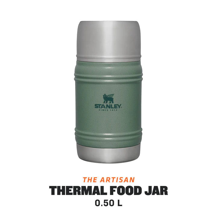 Stanley ēdienu termoss The Artisan 0.5L zaļš,710g,siltums 143,aukstums 14h,100% oriģināls nerūsējošs tērauds