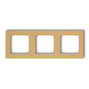 Универсальная тройная рамка из пластика, золото, IP20