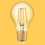E27 6.5W(650Lm) LED OSRAM spuldze Filament VINTAGE 1906, IP20, silti balta gaisma 2400K