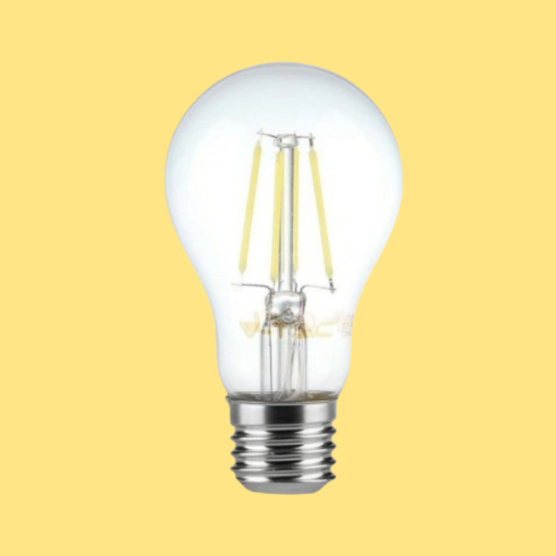 E27 6W(600Lm) LED hõõglamp, A60, IP20, V-TAC, soe valge valgus 3000K