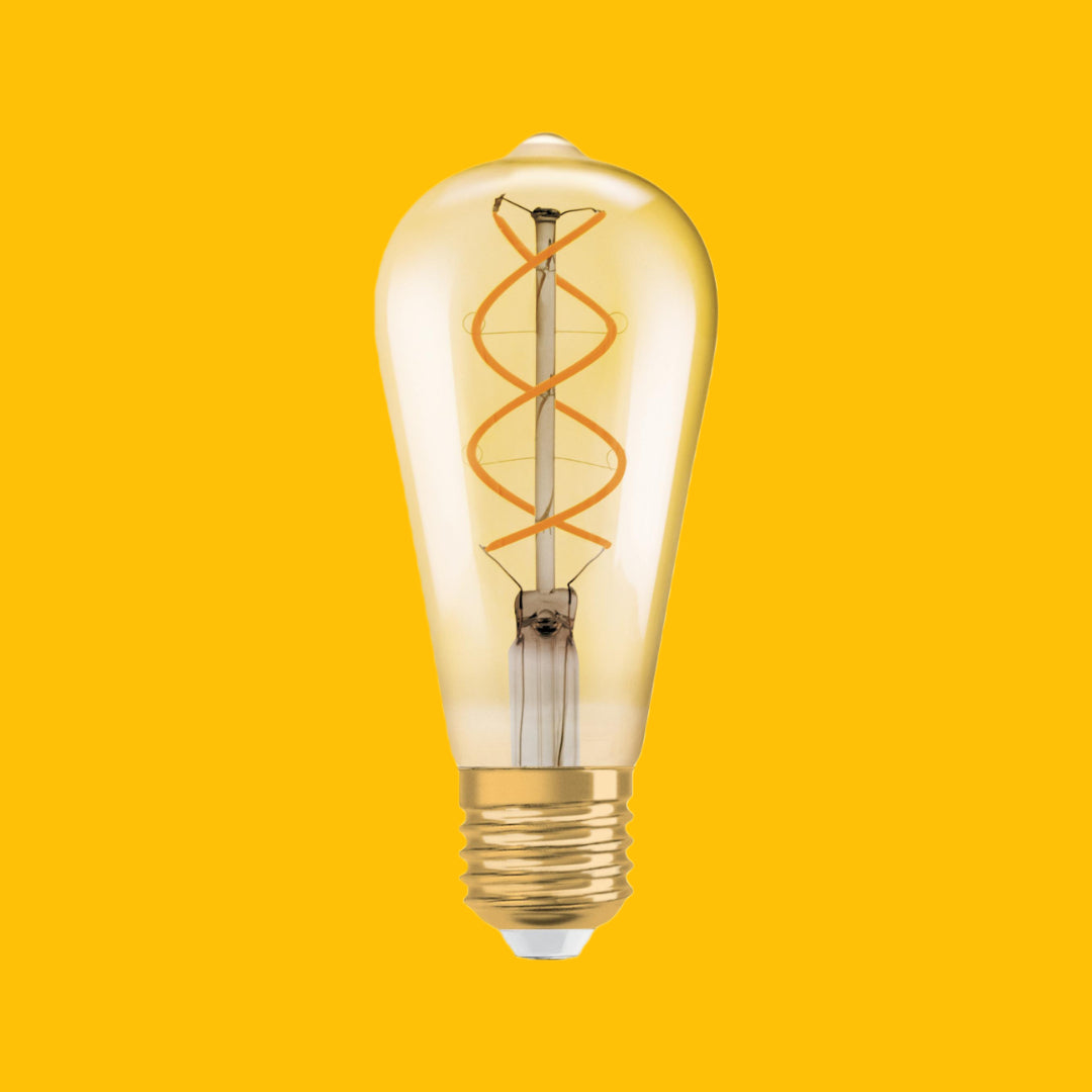 E27 5W (250Lm) LED OSRAM лампа Filament VINTAGE 1906, IP20, ST64, теплый белый свет 2000K