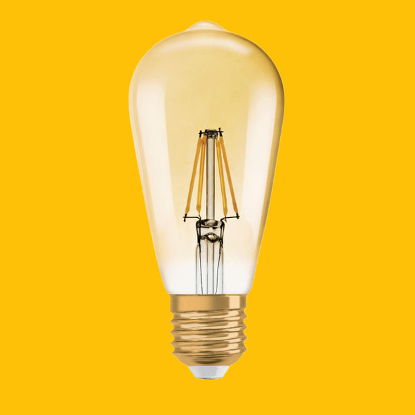 E27 2.5W(220Lm) LED OSRAM lambid, ST64, 3 aastat garantiid, Vintage 1906, soe valgus 2400K