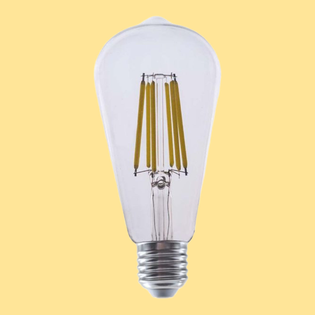 E27 4W(840Lm) LED Spuldze Filament, V-TAC, IP20, ST64, silti balta gaisma 3000K