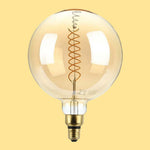 E27 8W(500Lm) LED Spuldze Filament Amber, G200, V-TAC, IP20, silti balta gaisma 1800K