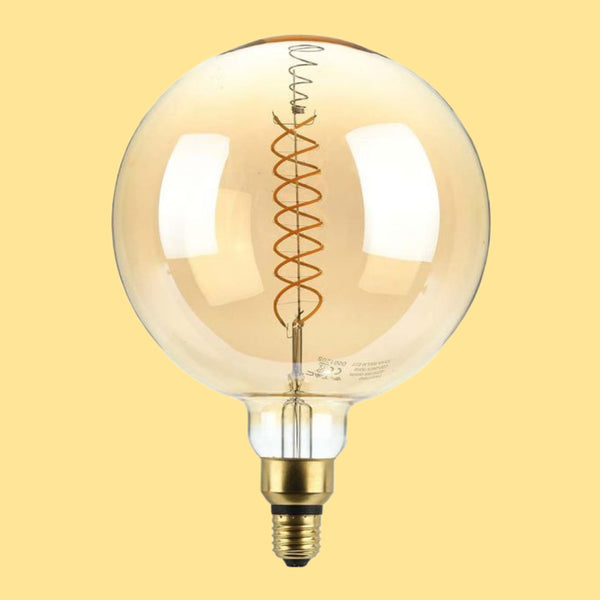 E27 8W(500Lm) LED-lambi kollane hõõgniit, G200, V-TAC, IP20, soe valge valgus 1800K