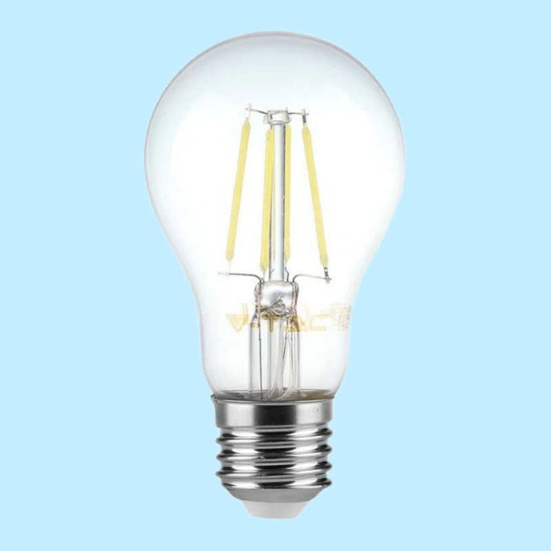 E27 10W(1055Lm) LED Filament Spuldze, A67, V-TAC, IP20, auksti balta gaisma 6500K