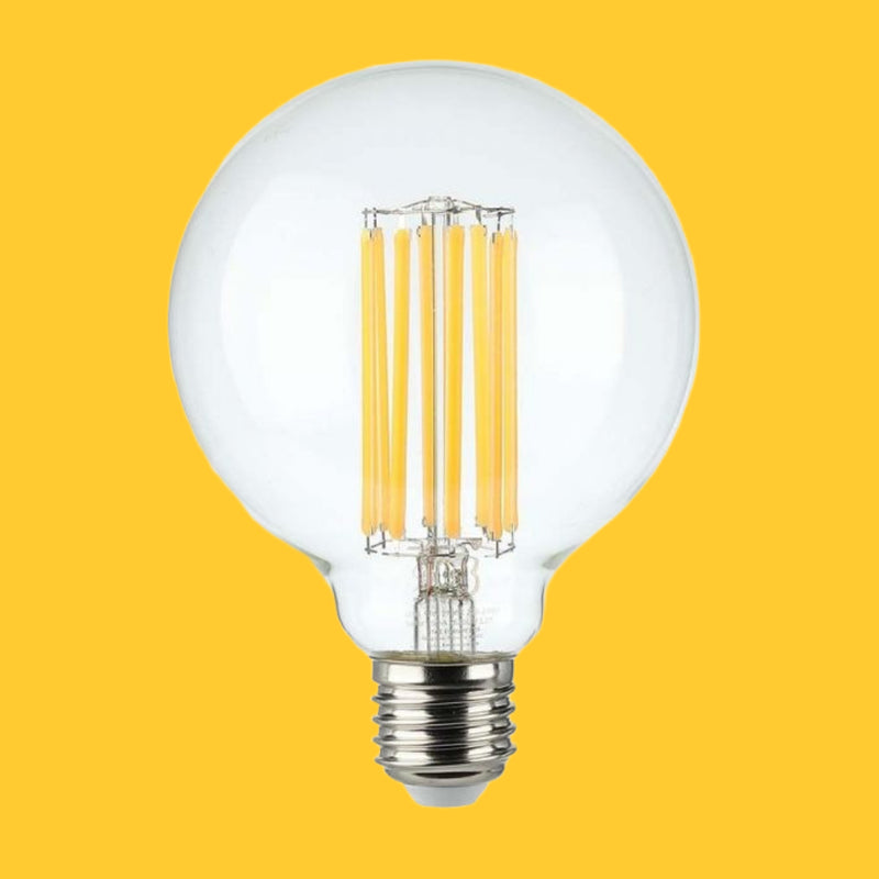 6W(600Lm) LED Filament Bulb, V-TAC, G95, IP20, warm white light 3000K