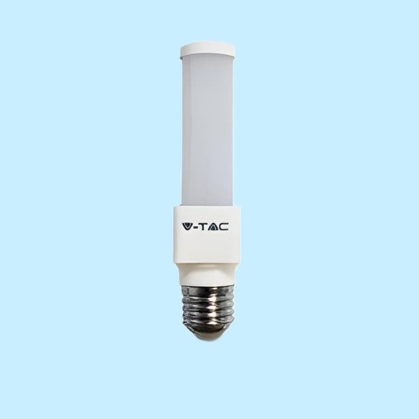 E27 6W(485Lm) светодиодная лампа, PL, V-TAC, холодный белый свет 6000K