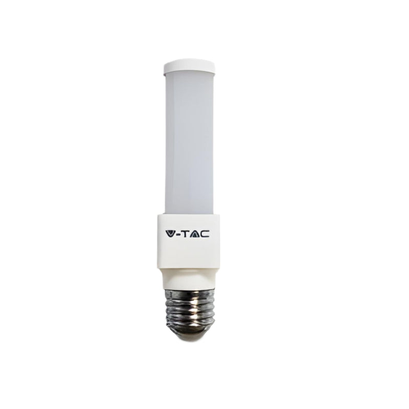 E27 6W(485Lm) LED Spuldze, PL, V-TAC, auksti balta gaisma 6000K