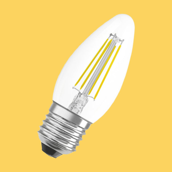 E27 4W(470Lm) OSRAM LED candle-shaped bulb, B35, warm white light 2700K
