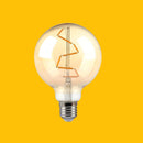 E27 4W (350Lm) светодиодная лампа накаливания AMBER, G95, V-TAC, теплый белый свет 2200K