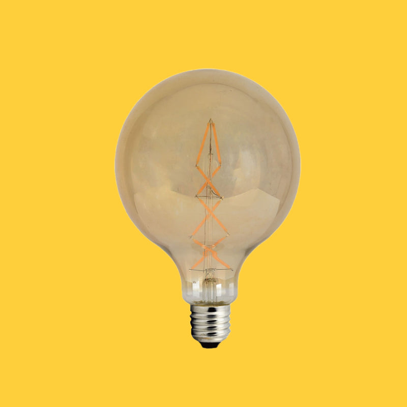 E27 8W(450Lm) LED Bulb Filament AMBER, G125, V-TAC, warm white light 2200K