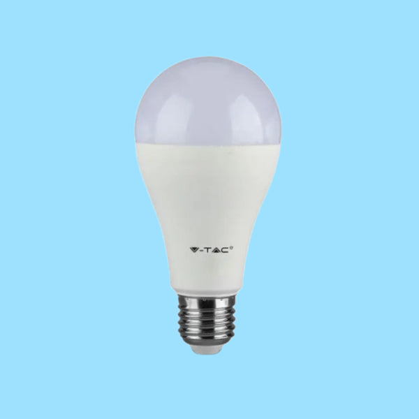 E27 17W(1521Lm) LED-lampa V-TAC SAMSUNG, 5 års garanti, A65, IP10, dimbar, kallvit 6400K