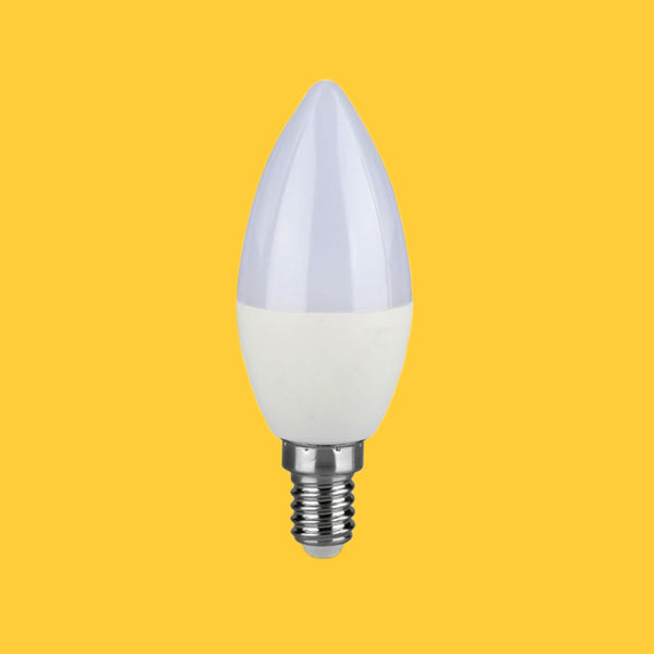 E14 5.5W(470Lm) LED-lambi, V-TAC SAMSUNG, IP20, 5 aastat garantiid, dimmerdatav, soe valge valgus 3000K