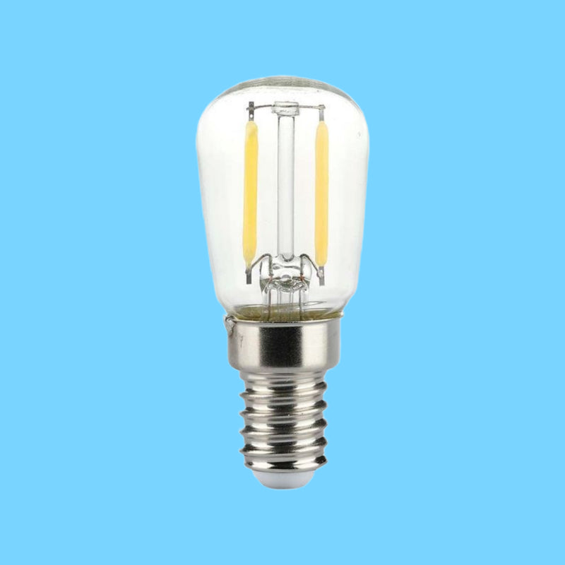 E14 2W(200Lm) LED Filament Spuldze, ST26, V-TAC, IP20, auksti balta gaisma 6500K