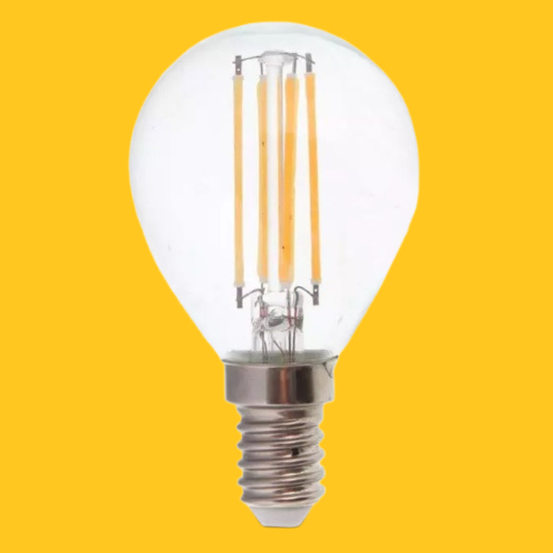 E14 6W(800Lm) LED Filamentlampa, P45, IP20, V-TAC, varmvitt ljus 2700K