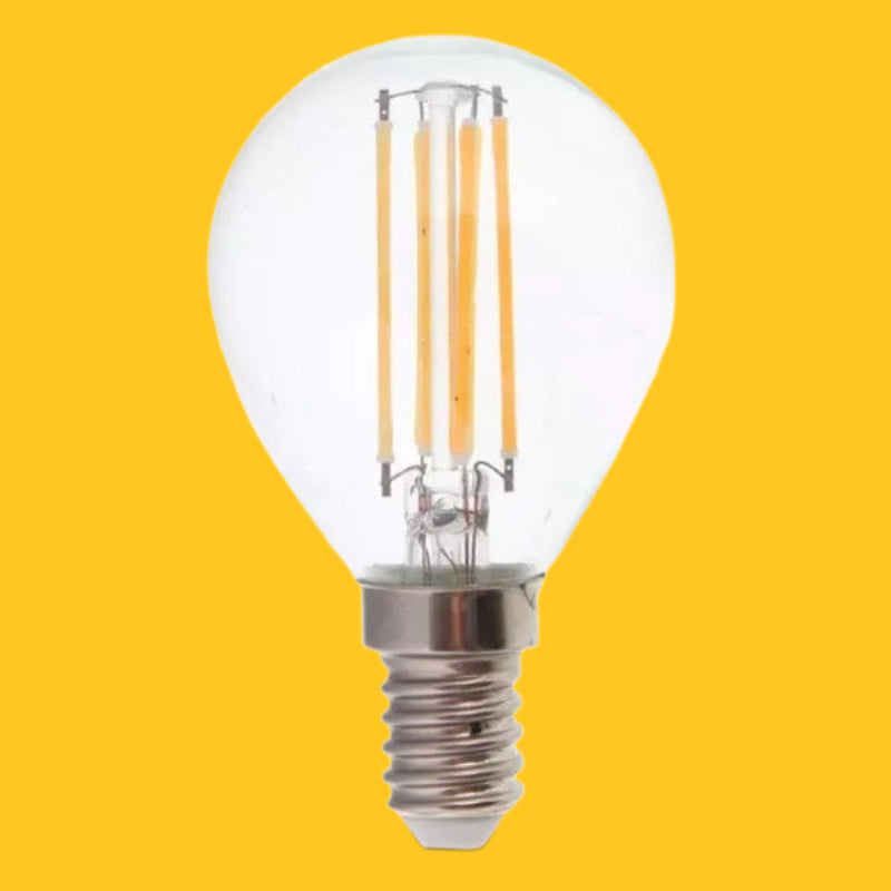 E14 6W(800Lm) LED Filament bulb, P45, IP20, V-TAC, warm white light 2700K
