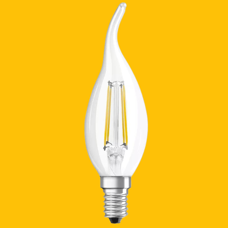 E14 4W(470Lm) OSRAM LED Filament Spuldze, IP20, silti balta gaisma 2700K