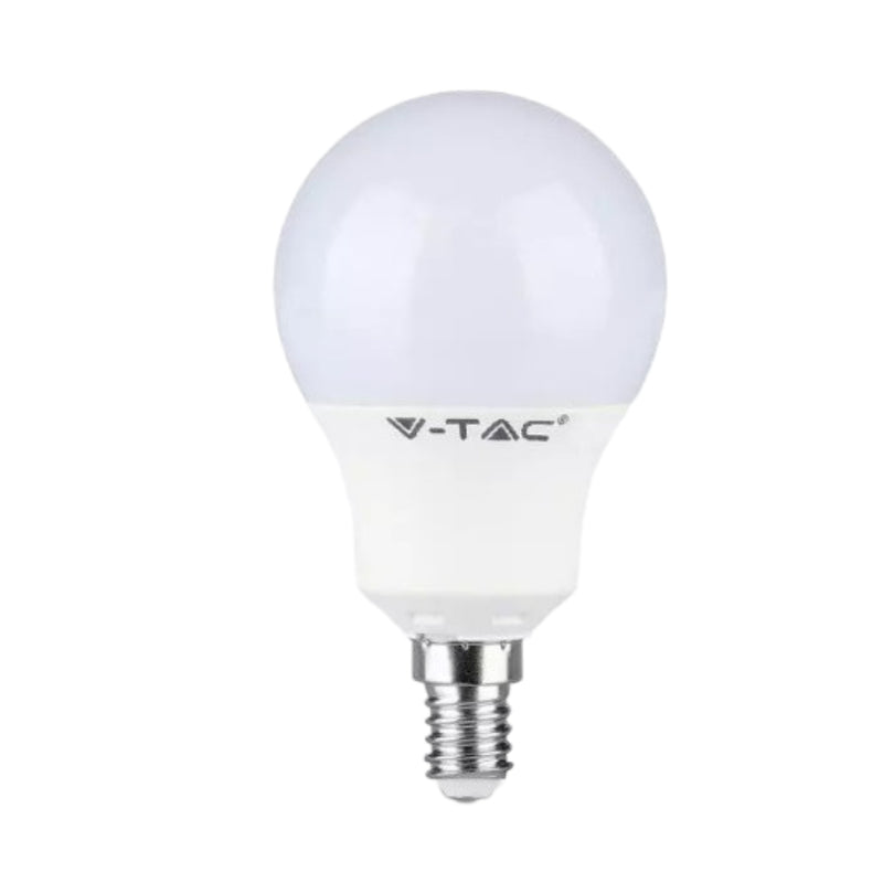 E14 5.5W(470Lm) LED-lambi, P45, IP20, CRI>95, V-TAC, jahea valge 6400K