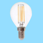 E14 6W(800Lm) LED Filament spuldze, P45, IP20, V-TAC, auksti balta gaisma 6400K
