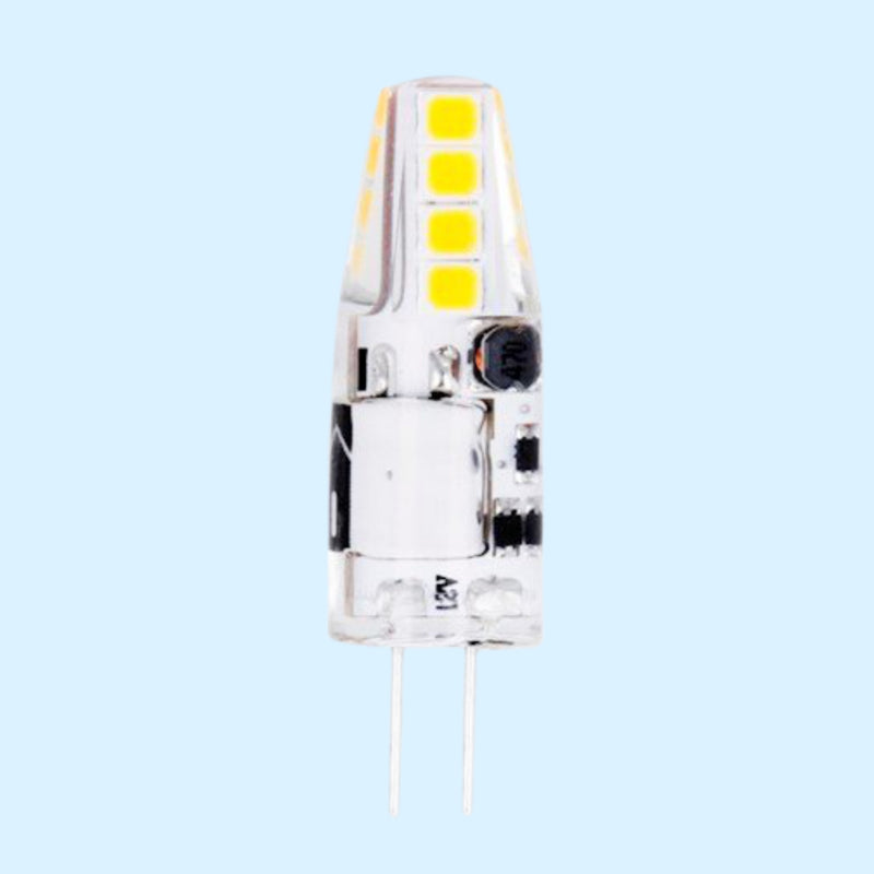 G4 1.7W(170Lm) 12V LED spuldze silikona, IP20, auksti balta gaisma 6000K