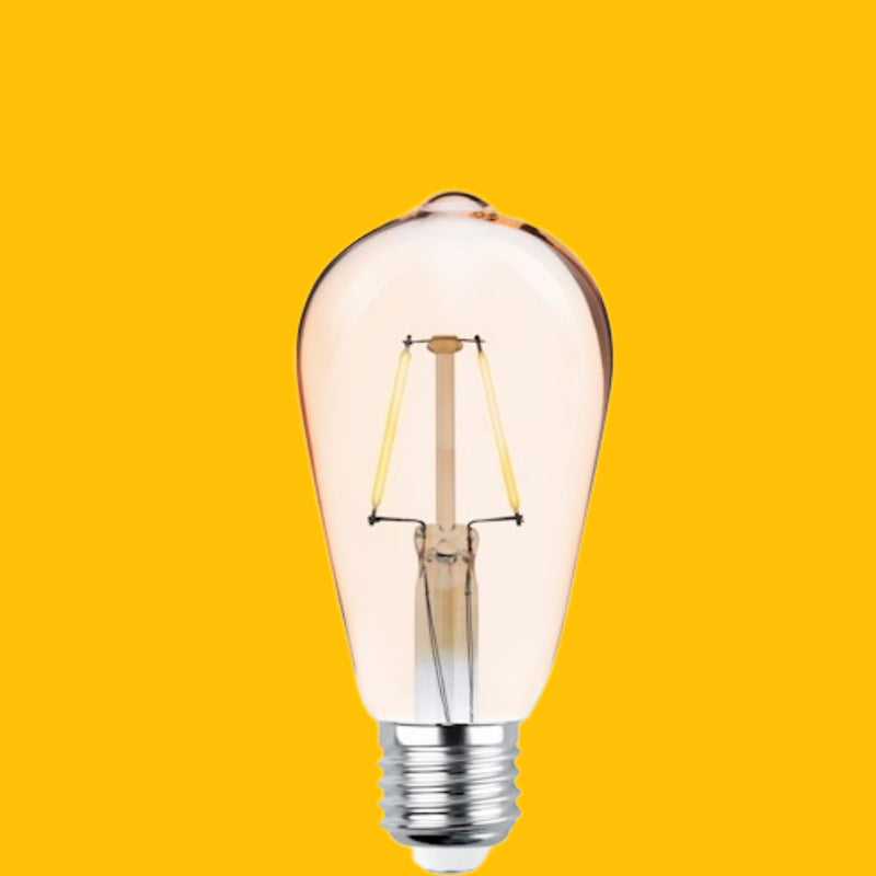 E27 4W(400Lm) LED Filament bulb, ST64, COG gold, warm white light 2200K
