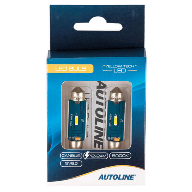 SV8.5 auto spuldze 5000K, 12 - 24V CANBUS 43mm, 800lm