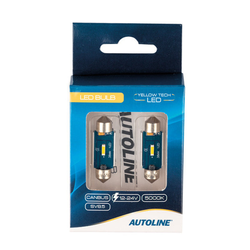 SV8.5 auto spuldze 5000K, 12 - 24V CANBUS 38mm, 800lm