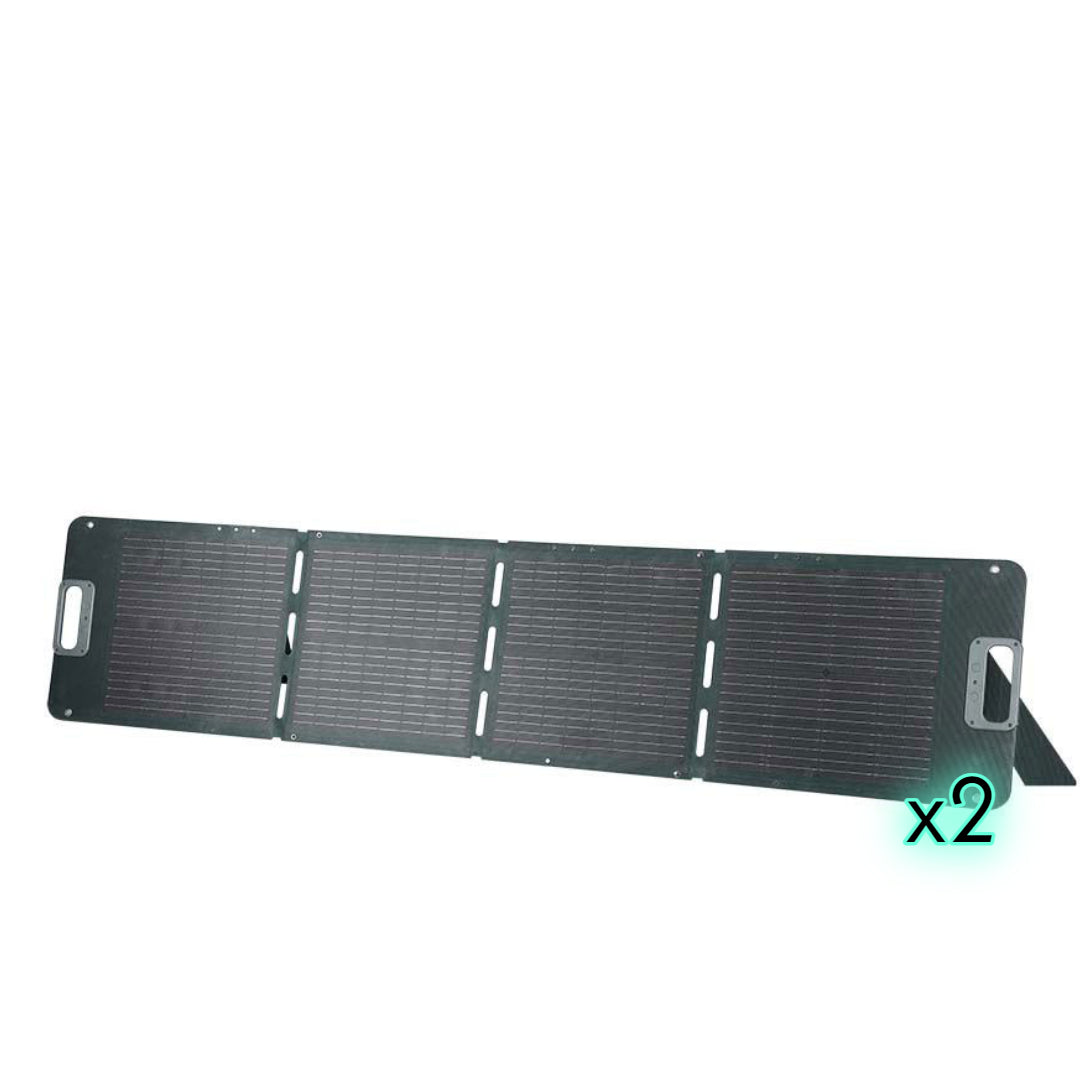 2x120W vikbar solpanel med 2in1-kabel för portabelt kraftverk