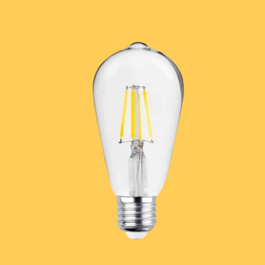 E27 4W (470Lm) LED glödlampa, ST64, COG klar, varmvitt ljus 2700K
