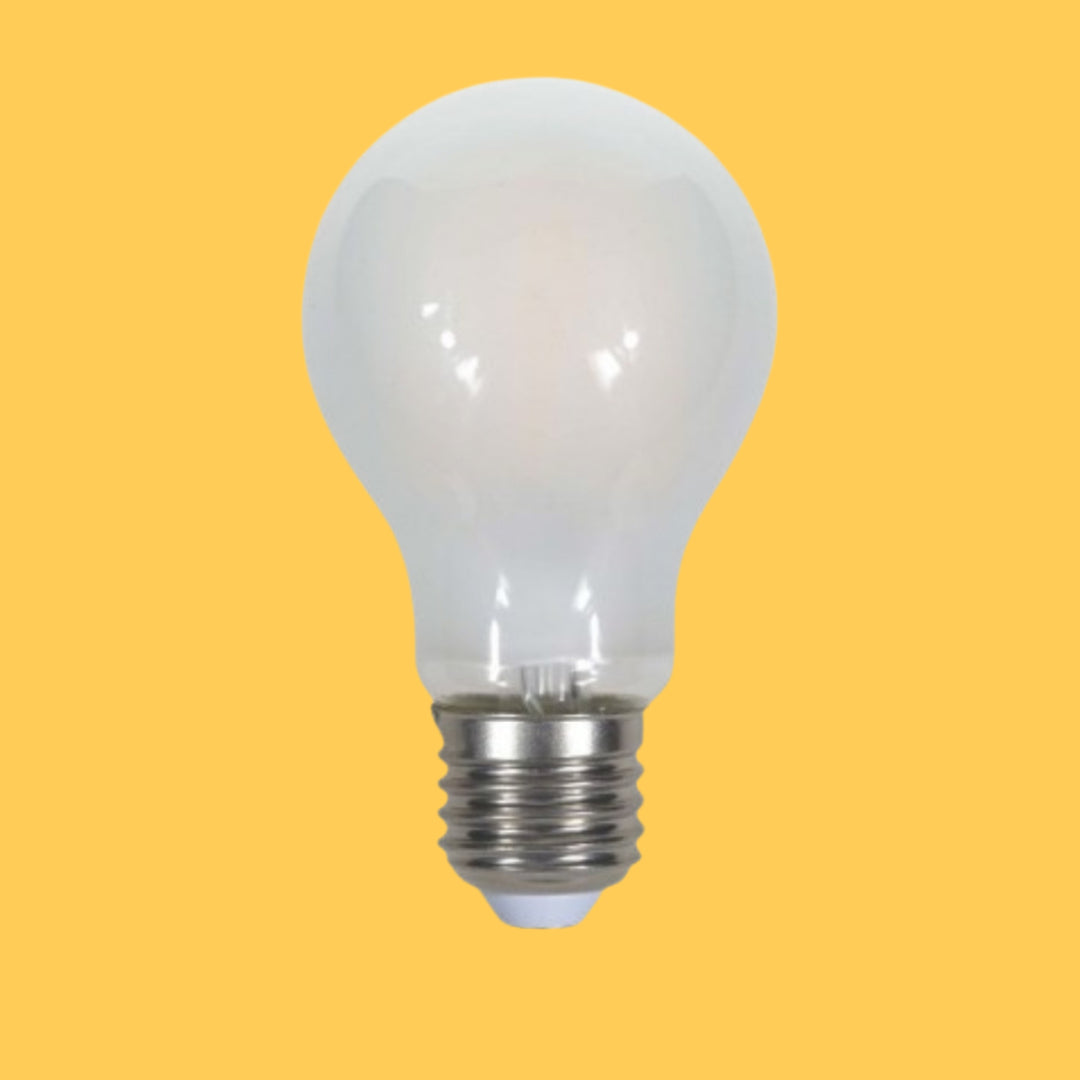 E27 5W(600Lm) LED-lampa Filament frostad, A60, V-TAC, varmvitt ljus 2700K