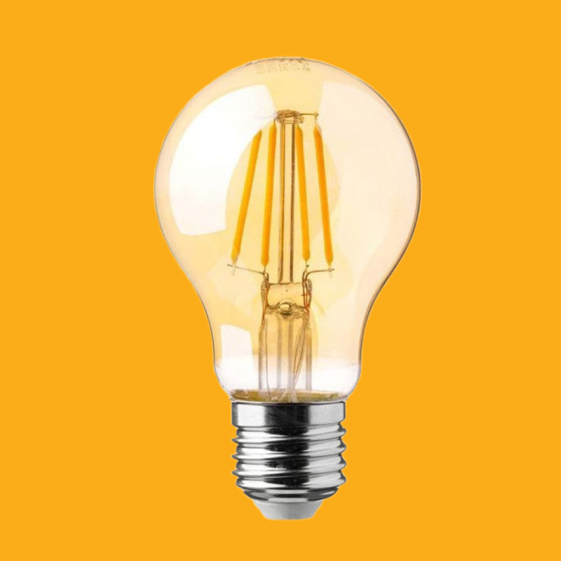 E27 12W(1350Lm) LED Bulb Filament Amber, A60, IP20, warm white light 2200K