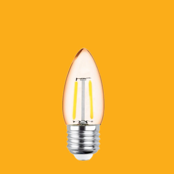 E27 2W(180Lm) LED Filament bulb C35, warm white light 2200K